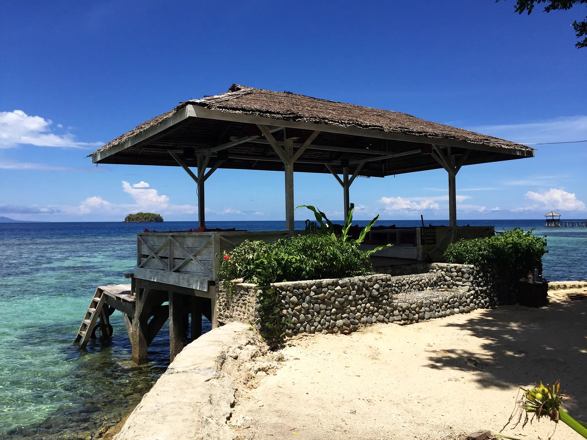 the waterfront gazebo on the jetty